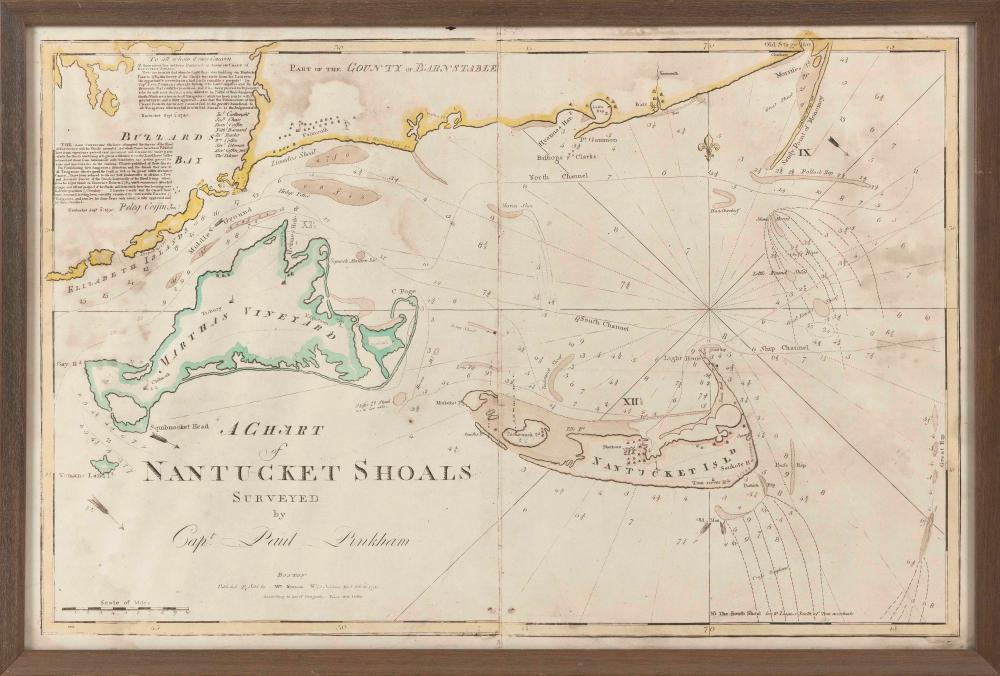 VINTAGE CHART OF NANTUCKET SHOALS