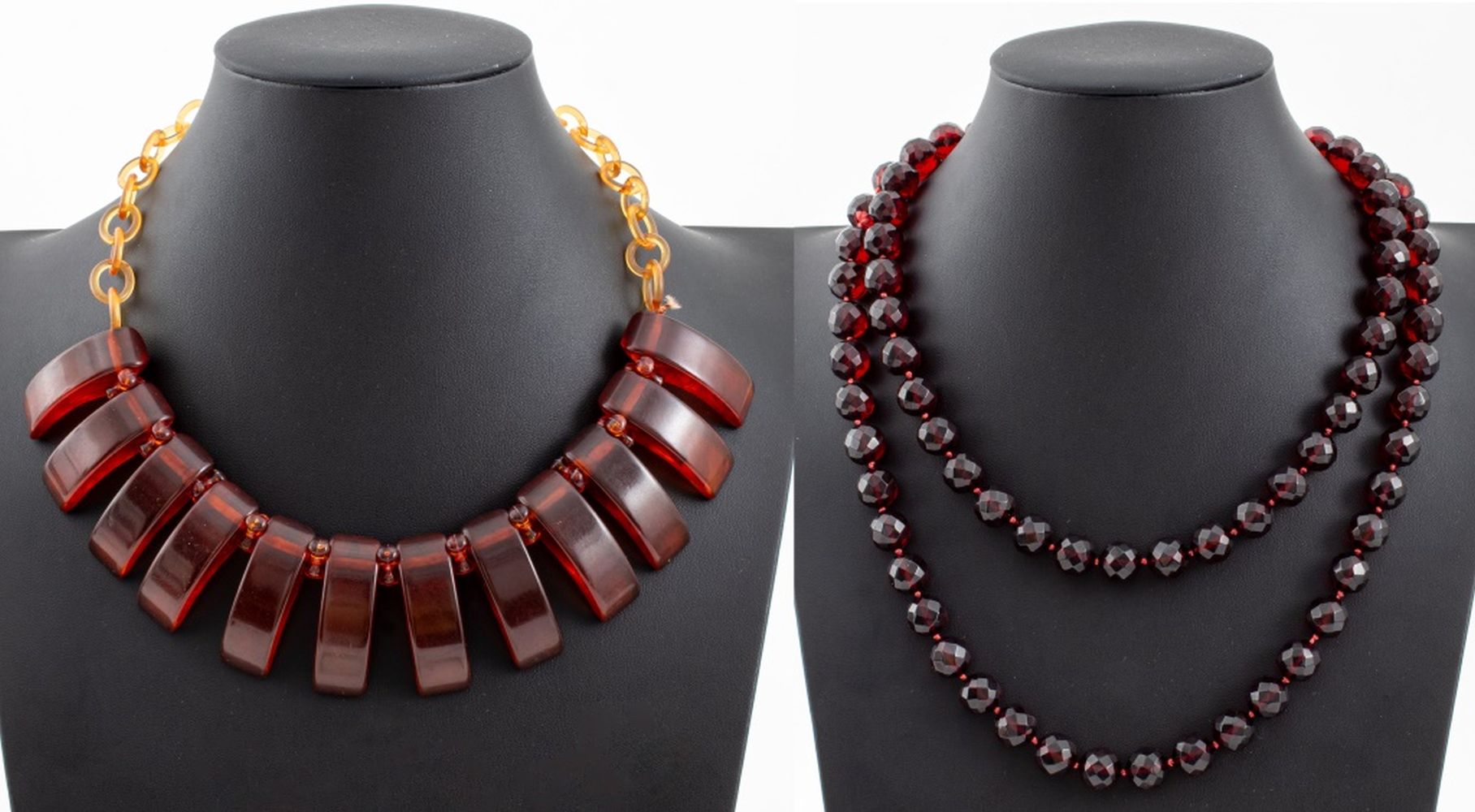 VINTAGE CHERRY RED AMBER BAKELITE