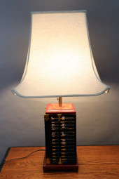 VINTAGE CHINESE ABACUS LAMP, 2