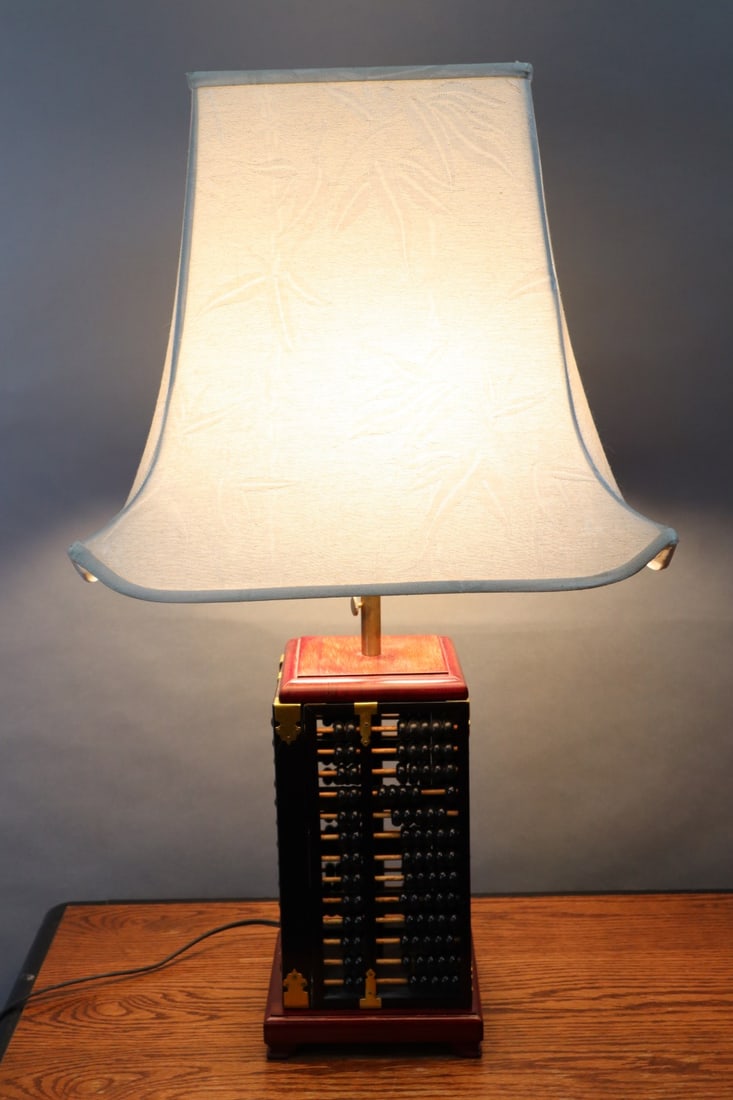 VINTAGE CHINESE ABACUS LAMP,