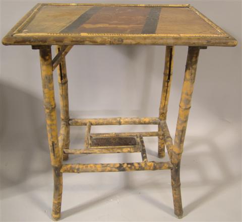 VINTAGE CHINESE BAMBOO SIDE TABLE