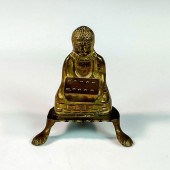 VINTAGE CHINESE BRASS BUDDHA I