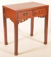 VINTAGE CHINESE ELMWOOD TWO DR