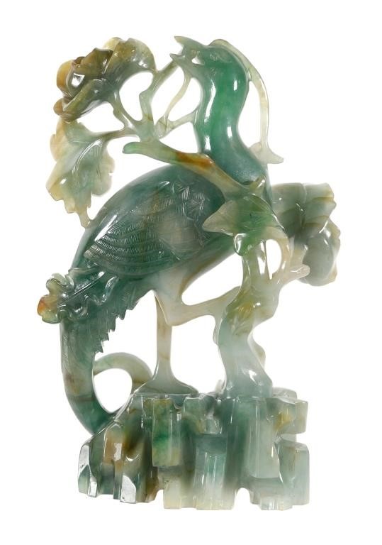 VINTAGE CHINESE GREEN HARDSTONE