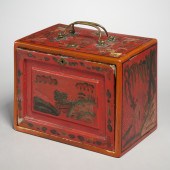 VINTAGE CHINESE LACQUER MAH JO