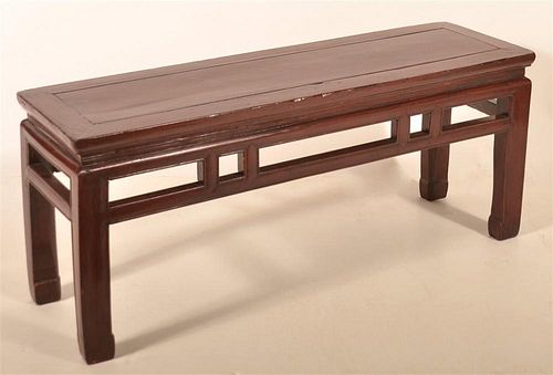 VINTAGE CHINESE LACQUERED ELMWOOD