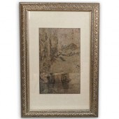 VINTAGE CHINESE LANDSCAPE WATE