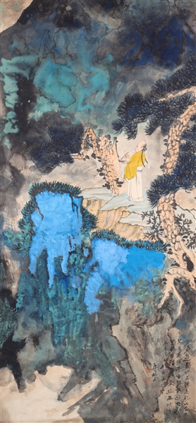 Vintage Chinese scroll, philosopher