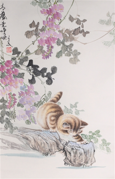 Vintage Chinese scroll, Wen Luo,
