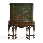 VINTAGE CHINOISERIE PAINTED AN