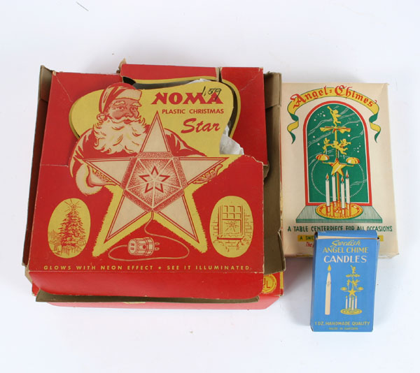 Vintage Christmas decorations;