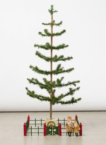 VINTAGE CHRISTMAS FEATHER TREE &