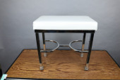 VINTAGE CHROME VANITY STOOL WI