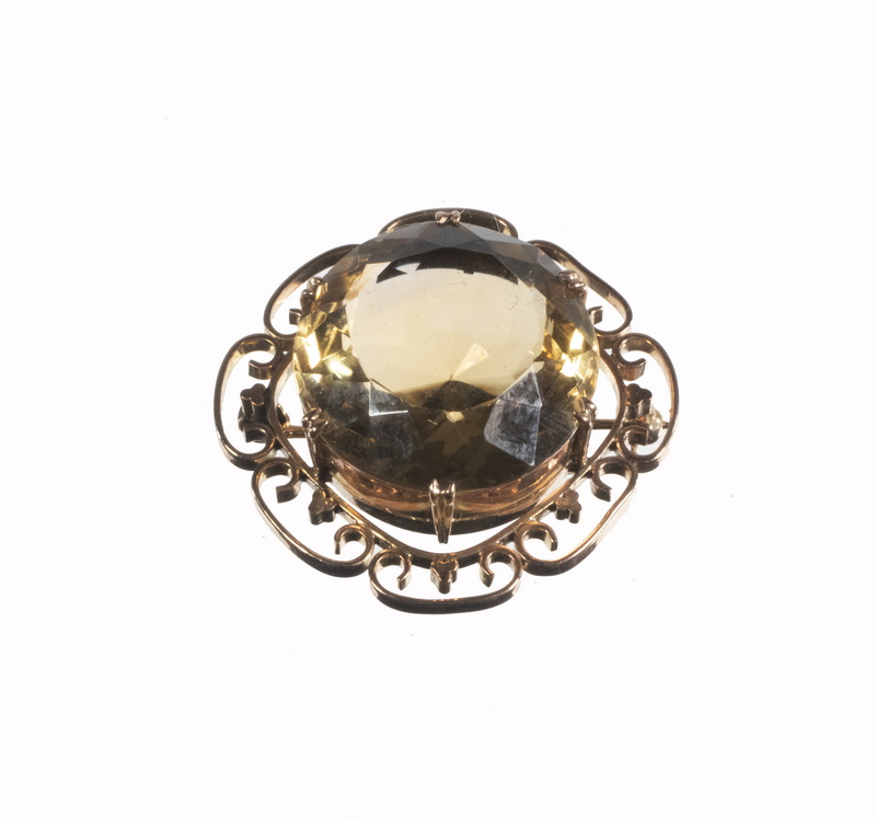 VINTAGE CITRINE BROOCH Vintage