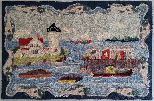 VINTAGE CLAIRE MURRAY HOOKED RUG,