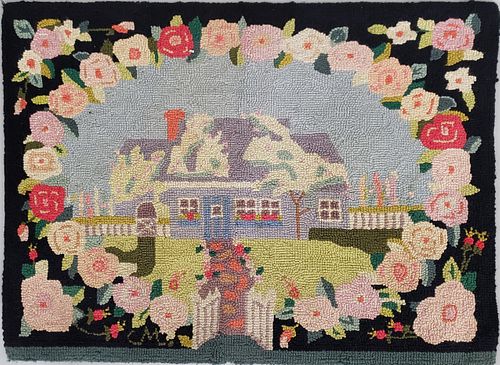 VINTAGE CLAIRE MURRAY HOOKED RUG OF