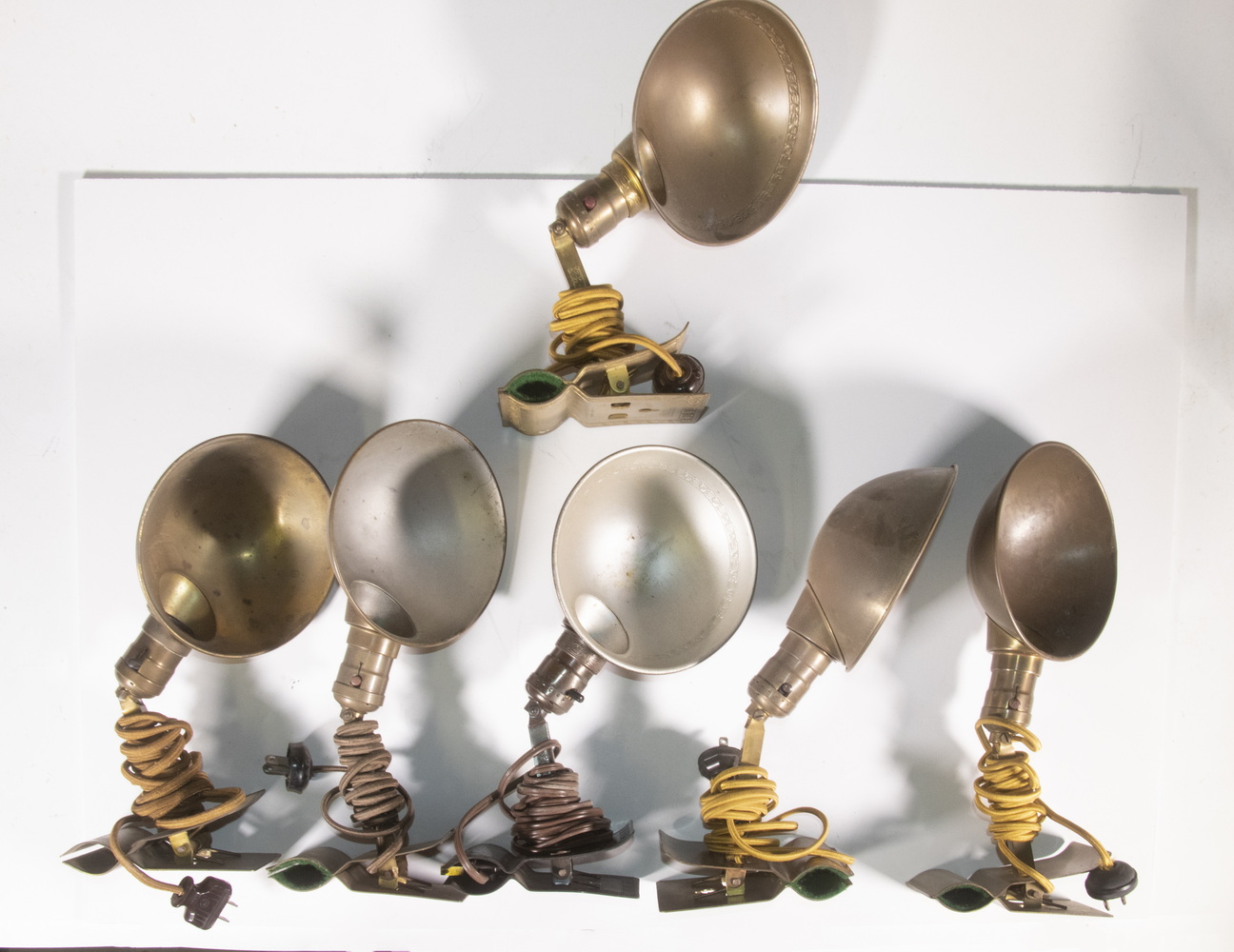 VINTAGE CLIP-ON ELECTRIC LAMPS