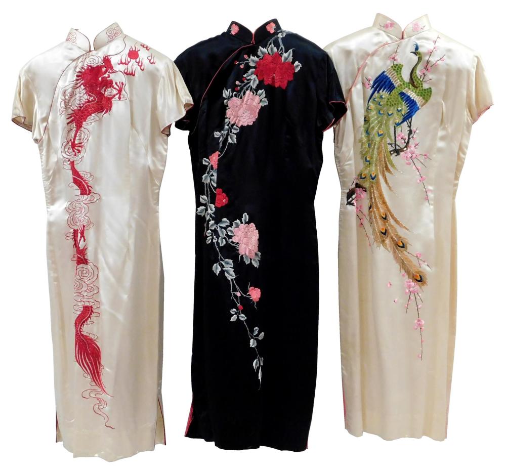 VINTAGE CLOTHING: THREE SILK