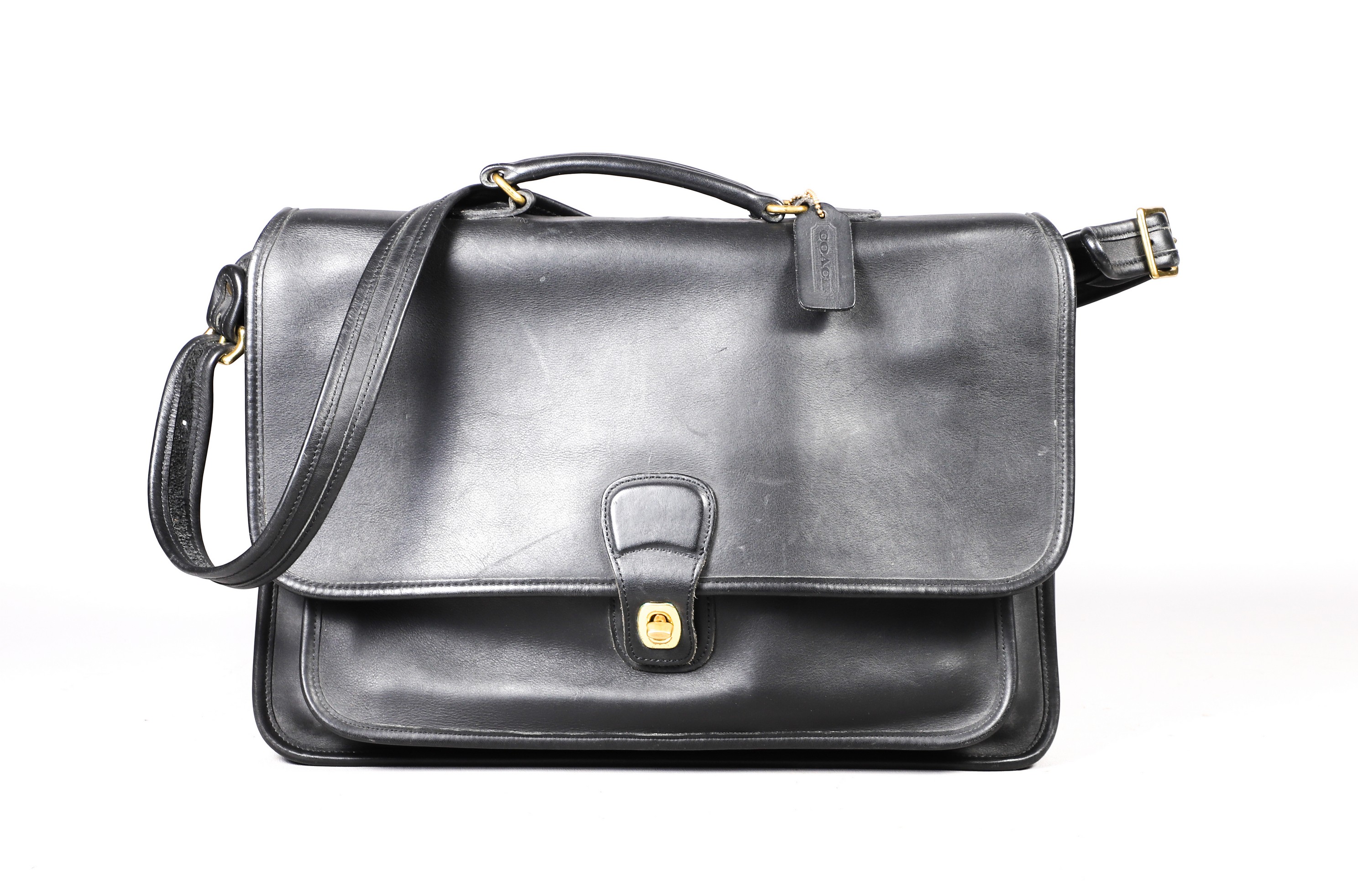 Vintage Coach leather briefcase,