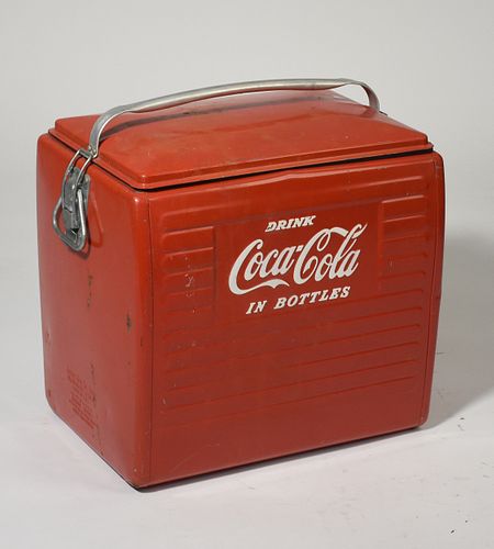 VINTAGE COCA-COLA COOLER, ACTION