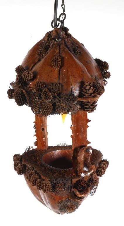 VINTAGE COCONUT HANGING LAMPA