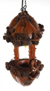 VINTAGE COCONUT HANGING LAMPA
