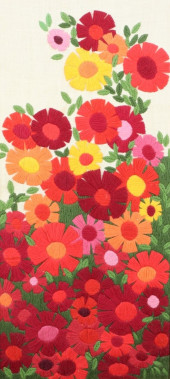VINTAGE COLORFUL YARN ART FLOR