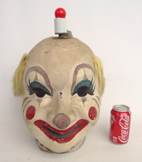 Vintage composition clown head