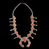 VINTAGE CORAL INLAID SQUASH BL