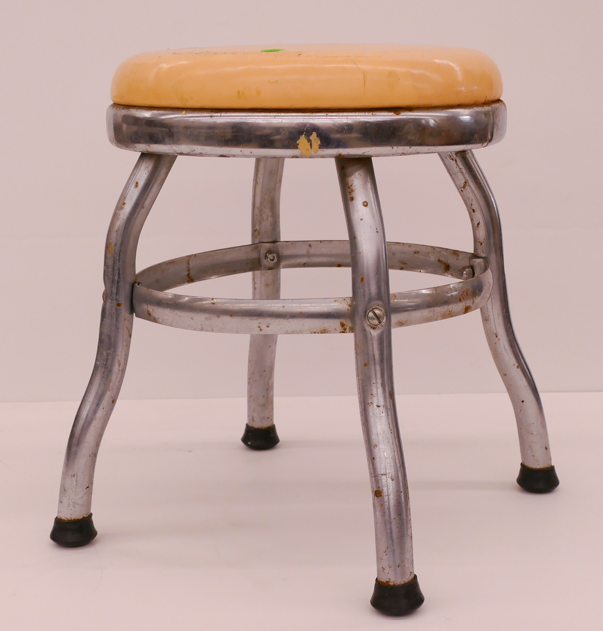 Vintage Cosco Chrome Stool- 16x14''
