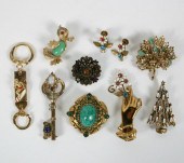 Vintage costume jewelry 9pc Co