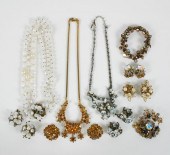 Vintage costume jewelry ten pc