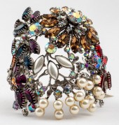 VINTAGE COSTUME RHINESTONE FAU