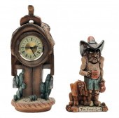 VINTAGE COWBOY AND HORSE SADDL