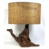 Vintage cypress Wood Table Lam