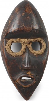VINTAGE DAN CARVED MASK, IVORY