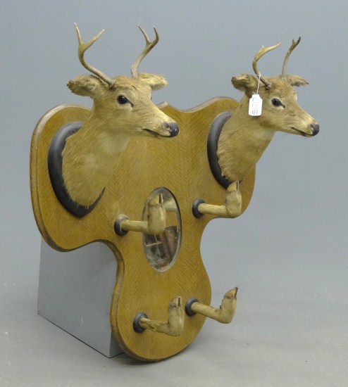 Vintage deer head mirror. 39'' x