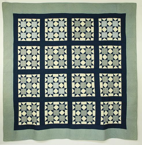 VINTAGE DENIM BLUE AND WHITE