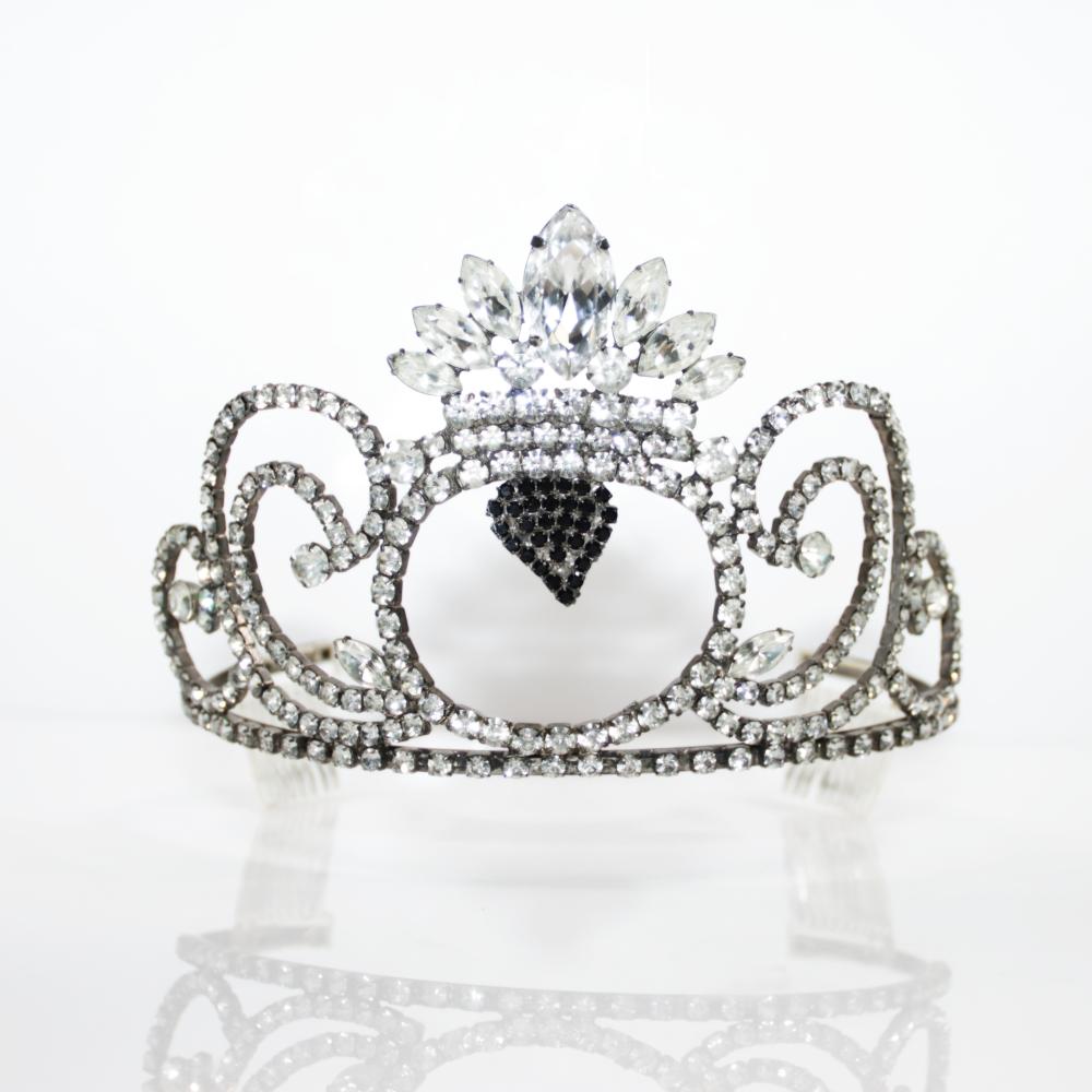 VINTAGE DIAMANTE TIARA CROWN WITH