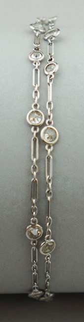 VINTAGE DIAMOND AND 14K WHITE