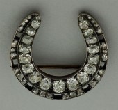 VINTAGE DIAMOND AND GOLD HORSE