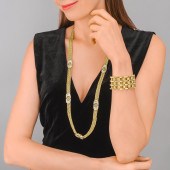 VINTAGE DIAMOND AND WOVEN GOLD