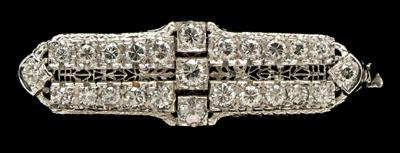 Vintage diamond bar pin, 27 round