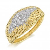 VINTAGE DIAMOND GOLD BANGLE BR