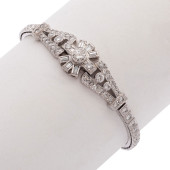 VINTAGE DIAMOND, PLATINUM BRAC
