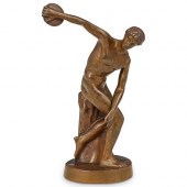 VINTAGE DISCOBOLUS BRONZE SCUL