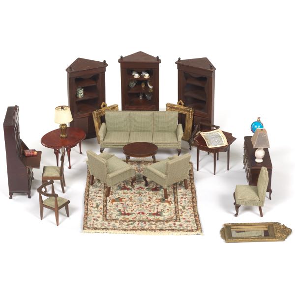VINTAGE DOLL HOUSE GREEN LIVING