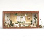 VINTAGE DOLL HOUSE WICKER ROOM