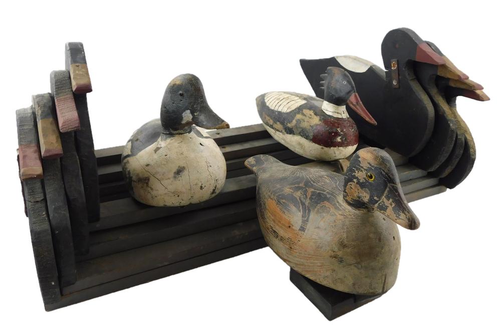 VINTAGE DUCK DECOY FLOCK