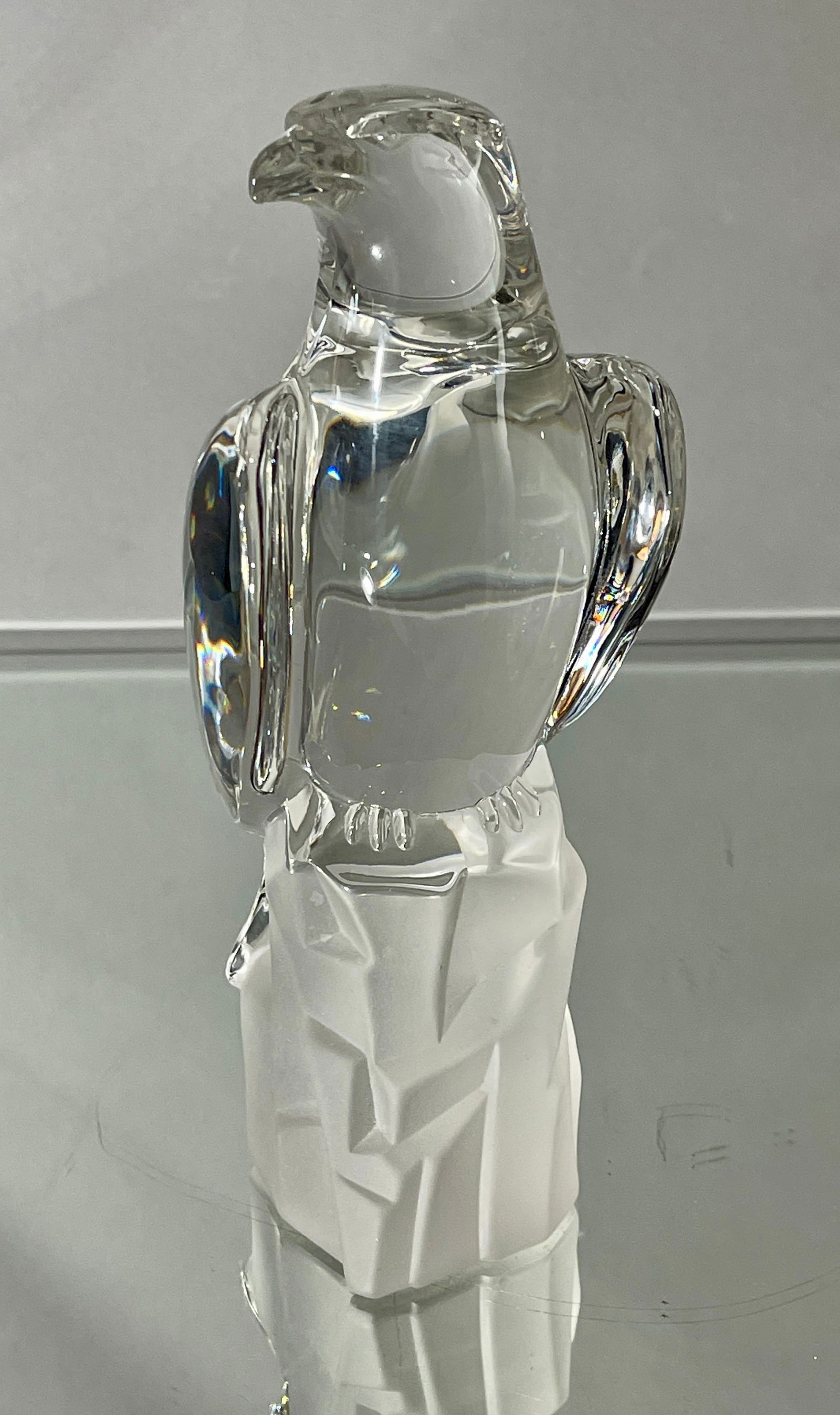 VINTAGE EAGLE CRYSTAL SCULPTURE